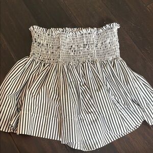Koch Black and White Smocked skirt